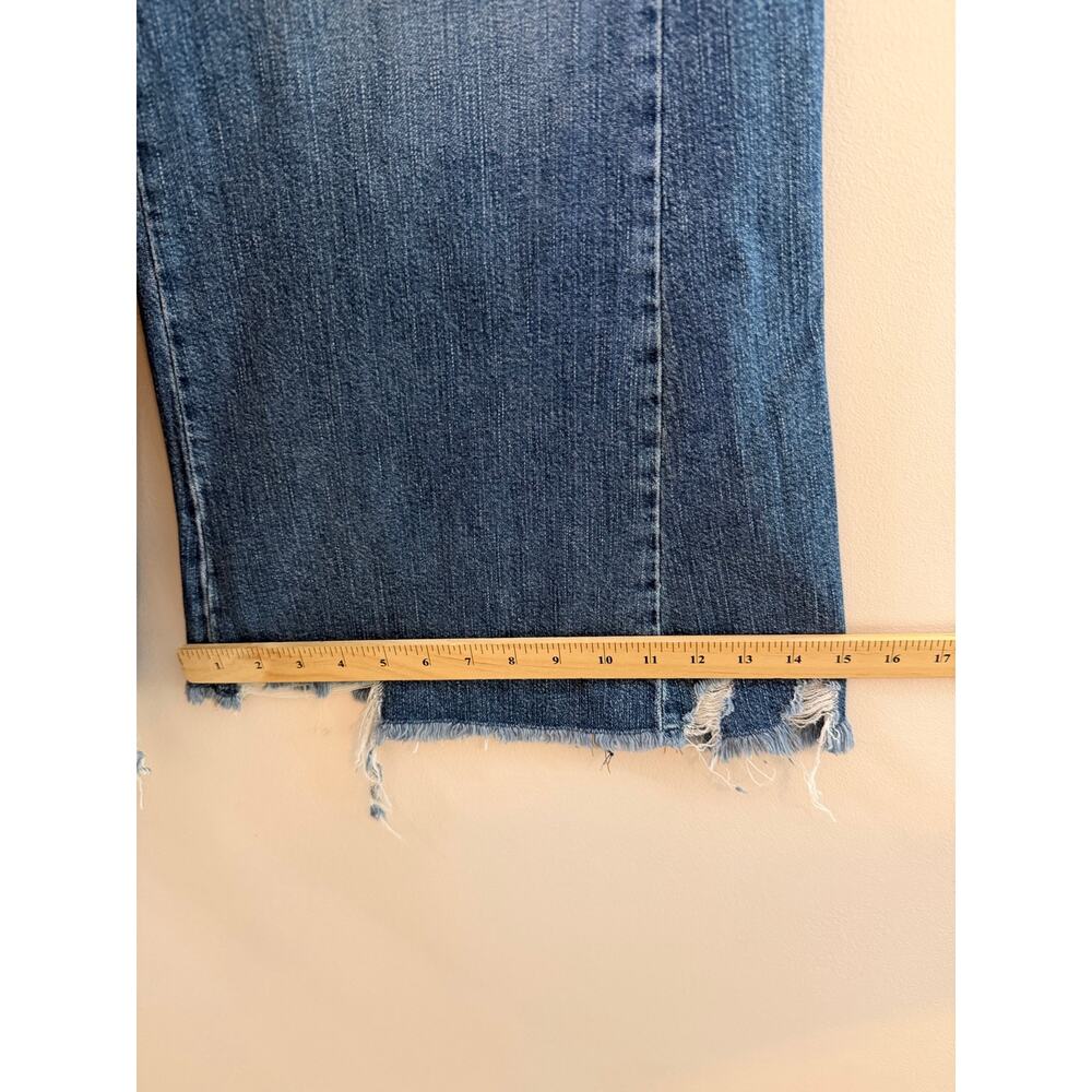 NWOT Pilcro Anthropologie Wide Leg Jeans 31 Raw Hem High Rise 100% Cotton - Picture 8 of 11